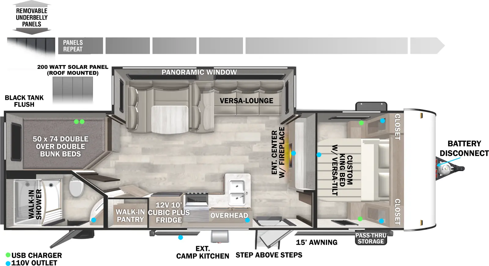 X Lite Northwest 263BHXL Floorplan